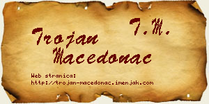 Trojan Macedonac vizit kartica